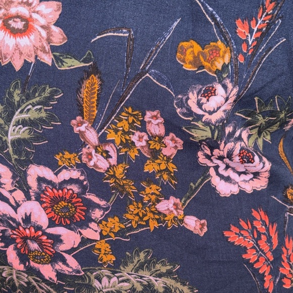 Anthropologie Pilcro Evika Navy Floral Print Oversized Button Down Shirt - XS - Picture 11 of 15